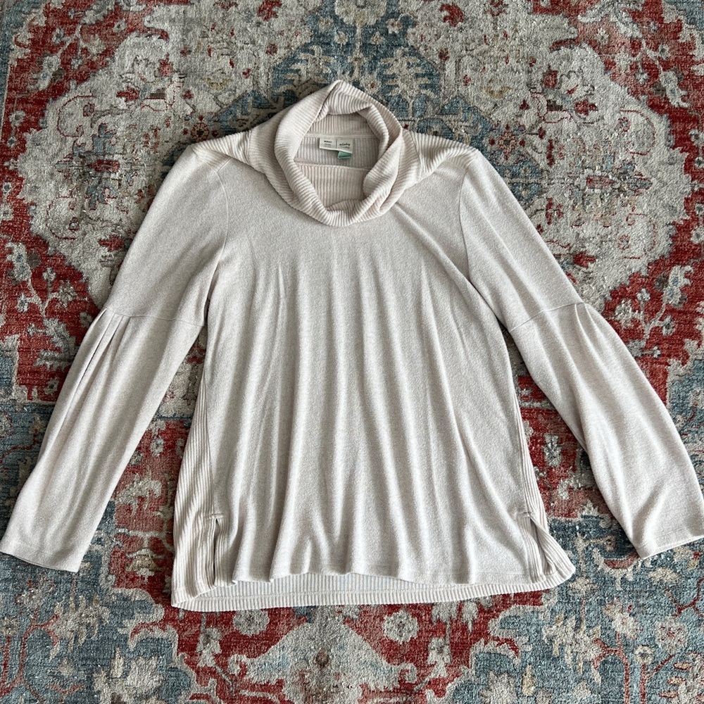 Anthropologie Womens X Large Saturday Sunday Ivory Beach Oversized Knit Sweater